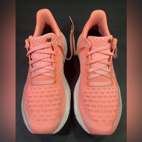 New Balance Womens 1080 Fresh Foam Pink White Sneakers Shoe Size 7.5 - Picture 5 of 10